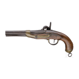 A percussion cavalry pistol M 1822 T Neuf, with two flintlock cocks