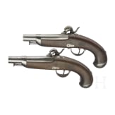 Two M 1842 gendarmerie percussion pistols, Tulle