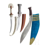 Drei Dolche/Messer, Orient, 20. Jhdt.