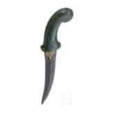Mogul Kandschar mit Jadegriff, Indien, 18. Jhdt.