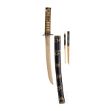 Shakudo Montierung f&uuml;r ein Wakizashi, Ende Edo-Periode