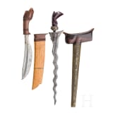 Ein Kris und ein Golok, Indonesien, 20. Jhdt.