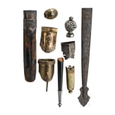 Konvolut Scheidenbeschl&auml;ge und Kn&auml;ufe, deutsch, 17.-19. Jhdt.
