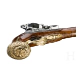 Lange Steinschlosspistole, deutsch, um 1720