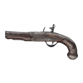 Ein Paar italienische Steinschloss-Tromblonpistolen mit Silbereinlagen, um 1780