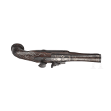 Ein Paar italienische Steinschloss-Tromblonpistolen mit Silbereinlagen, um 1780