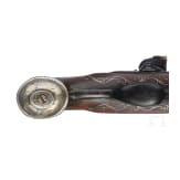 Ein Paar italienische Steinschloss-Tromblonpistolen mit Silbereinlagen, um 1780