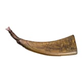 Pulverhorn mit jagdlicher Gravur, deutsch, um 1700