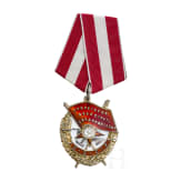 Gruppe mit 6 Orden und einer Medaille, komplett mit Verleihungsbuch, Sowjetunion, ab 1943