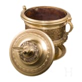 Imposanter Champagnerk&uuml;hler, Geschenk des Offizierskorps des Infanterie-Regiments (2. Rheinisches) Nr. 28 an Lieutnant Kirchhoff zum 15.4.1890