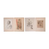 Max Seliger (1865 - 1920), vier Zeichnungen, deutsch, 1. Viertel 20. Jhdt.