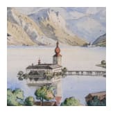 Aquarell von Heinrich Sch&ouml;nfeld (1809 - 1845) aus dem Nachlass von K&ouml;nig Ludwig II., datiert 1836