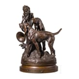 &ldquo;Chiens au relais&rdquo;, cast from the model by Prosper Lecourtier (Gr&eacute;milly 1851&ndash;1924 Paris), late 19th century