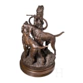 &ldquo;Chiens au relais&rdquo;, cast from the model by Prosper Lecourtier (Gr&eacute;milly 1851&ndash;1924 Paris), late 19th century