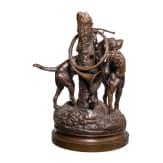 &ldquo;Chiens au relais&rdquo;, cast from the model by Prosper Lecourtier (Gr&eacute;milly 1851&ndash;1924 Paris), late 19th century