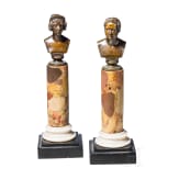 A pair of bronze busts of Friedrich Wilhelm IV and Elisabeth Ludovika of Bavaria, Berlin, late 19th/early 20th century