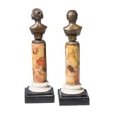 A pair of bronze busts of Friedrich Wilhelm IV and Elisabeth Ludovika of Bavaria, Berlin, late 19th/early 20th century