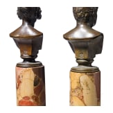 A pair of bronze busts of Friedrich Wilhelm IV and Elisabeth Ludovika of Bavaria, Berlin, late 19th/early 20th century