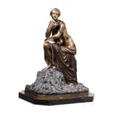Semi-draped female figure, 20th century, bronze