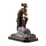 Semi-draped female figure, 20th century, bronze