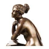 Semi-draped female figure, 20th century, bronze