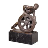 &ldquo;Worker with a Wheel&rdquo;, Ernst Seger (Neurode 1865&ndash;1939 Berlin), bronze