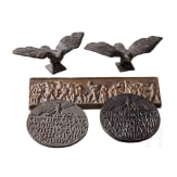 Two bronze eagles and three plaques, Karl Albiker (1878 &Uuml;hlingen - 1961 Ettlingen), Dresden, 1929-1943