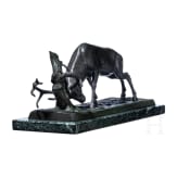 &bdquo;Schlagender Hirsch", Wilhelm Karl Robra (Berlinchen, Neumark 1876 - 1945), wohl fr&uuml;hes 20. Jhdt.