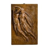 Gro&szlig;es Hochrelief mit zwei Akten, Mitte 20. Jhdt.