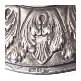 Zwei gro&szlig;e silberne Falken, deutsch, Hanau, Wilhelm Weinranck, um 1900