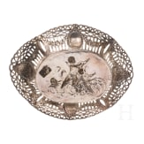 Kleine Silberschale mit Putti, deutsch, um 1890