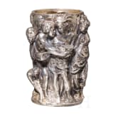 Massiver Silberpokal mit Szene aus der kalydonischen Eberjagd, 20. Jhdt.
