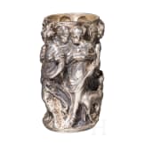 Massiver Silberpokal mit Szene aus der kalydonischen Eberjagd, 20. Jhdt.
