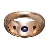 Bandring mit Saphir und 2 Brillianten