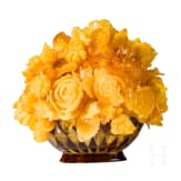 A Lithuanian amber bouquet of flowers with basket