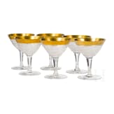 Sechs Martini Gl&auml;ser "Splendid", Karlsbad, Ludwig Moser & S&ouml;hne, 20. Jhdt.