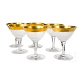 Sechs Martini Gl&auml;ser "Splendid", Karlsbad, Ludwig Moser & S&ouml;hne, 20. Jhdt.
