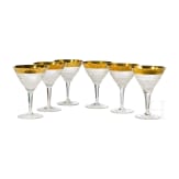 Sechs Cocktail/Martini Gl&auml;ser "Splendid", Karlsbad, Ludwig Moser & S&ouml;hne, 20. Jhdt.