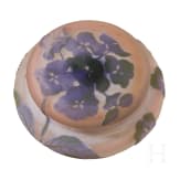 A lidded glass tin, Nancy, Emile Gall&eacute;, circa 1900
