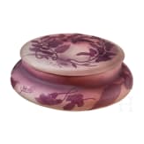 A lidded glass tin, Nancy, Emile Gall&eacute;, circa 1900