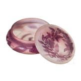 A lidded glass tin, Nancy, Emile Gall&eacute;, circa 1900