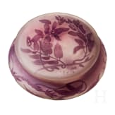A lidded glass tin, Nancy, Emile Gall&eacute;, circa 1900