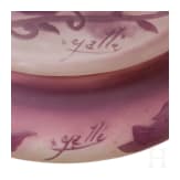 A lidded glass tin, Nancy, Emile Gall&eacute;, circa 1900