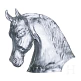 A glass horse bust, Tauni de Lesseps, Baccarat
