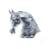 A glass horse bust, Tauni de Lesseps, Baccarat