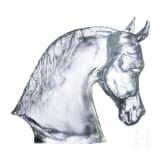A glass horse bust, Tauni de Lesseps, Baccarat