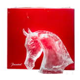 A glass horse bust, Tauni de Lesseps, Baccarat
