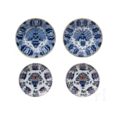 Four plates, Netherlands, Delft, 18th century
