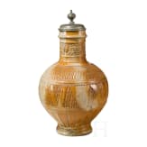 A glazed stoneware jug, Raeren, circa 1600