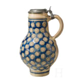 A large glazed stoneware jug, Westerwald, circa 1700 - first half of the 18th century